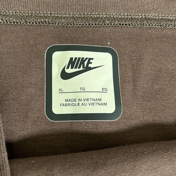 Nike Sportswear Tech Fleece High-Waisted Brown Mini Skirt - Picture 13 of 13